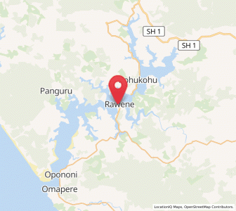 Map of Rawene, Northland