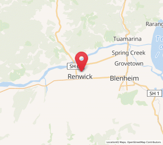 Map of Renwick, Marlborough