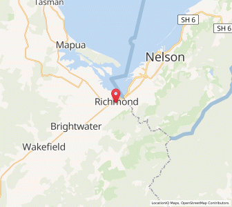 Map of Richmond, Nelson