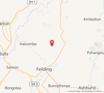 Map of Ridgelands, Manawatu-Wanganui
