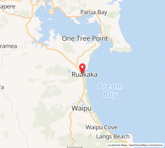 Map of Ruakaka, Auckland