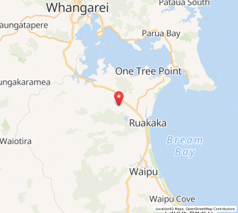 Map of Ruakaka, Northland