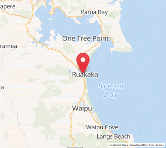 Map of Ruakaka, Northland