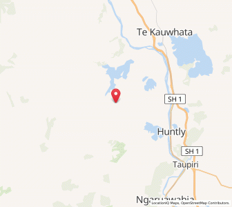 Map of Ruawaro, Waikato