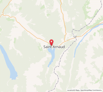 Map of Saint Arnaud, Tasman