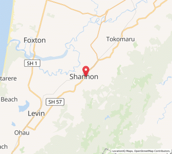 Map of Shannon, Wellington