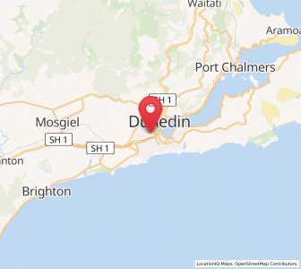 Map of South Dunedin, Otago