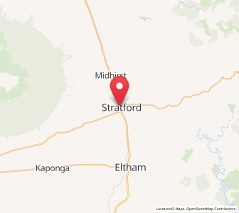Map of Stratford, Taranaki