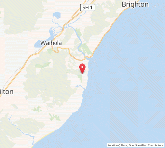 Map of Taieri Beach, Otago