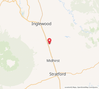 Map of Tariki, Taranaki