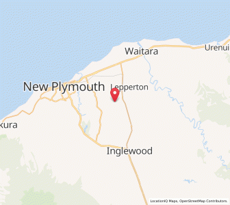 Map of Tarurutangi, Taranaki