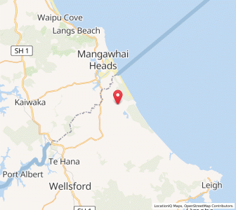 Map of Te Arai, Auckland