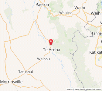 Map of Te Aroha, Auckland