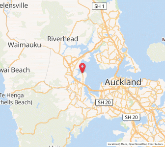 Map of Te Atatu, Auckland