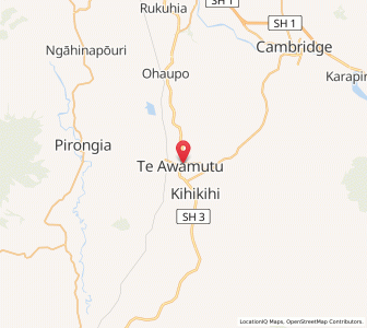 Map of Te Awamutu, Auckland