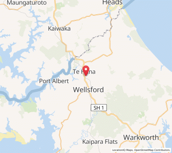 Map of Te Hana, Auckland
