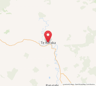 Map of Te Karaka, Gisborne