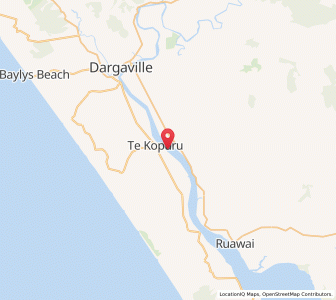 Map of Te Kopura, Northland