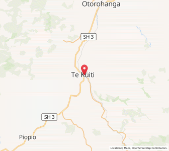 Map of Te Kuiti, Waikato