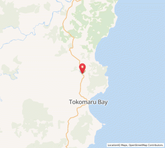 Map of Te Puia, Gisborne