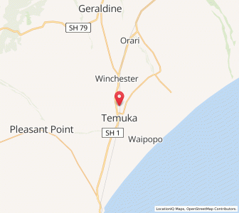 Map of Temuka, Canterbury