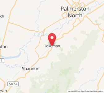 Map of Tokomaru, Manawatu-Wanganui