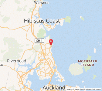 Map of Torbay, Auckland