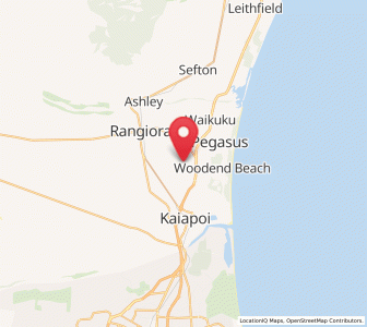 Map of Tuahiwi, Canterbury
