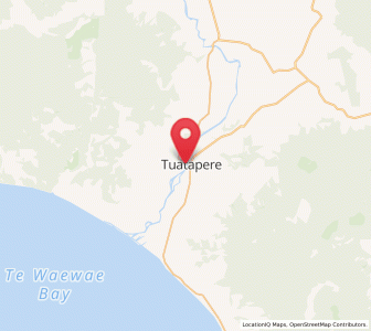 Map of Tuatapere, Southland