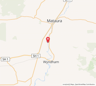 Map of Tuturau, Southland