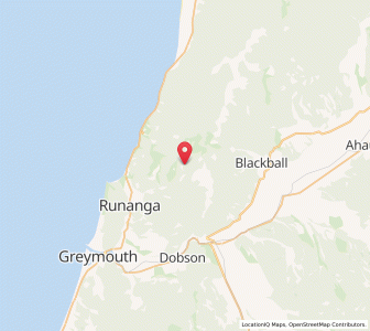 Map of Upper Rewanui, West Coast