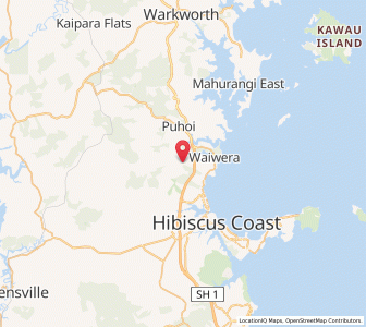 Map of Upper Waiwera, Auckland