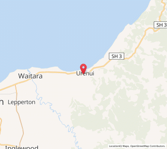 Map of Urenui, Taranaki