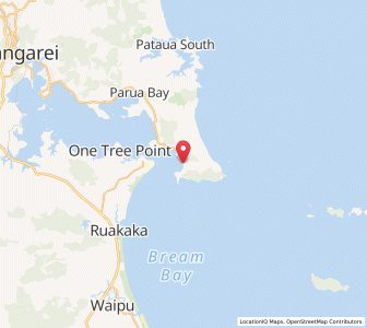 Map of Urquharts Bay, Northland