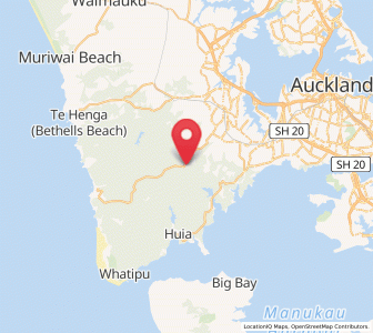 Map of Waiatarua, Auckland