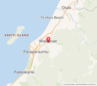 Map of Waikanae, Wellington