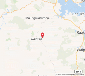 Map of Waikiekie, Northland