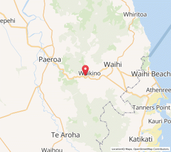 Map of Waikino, Waikato