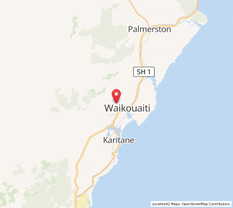 Map of Waikouaiti, Otago