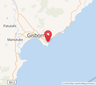 Map of Wainui, Gisborne