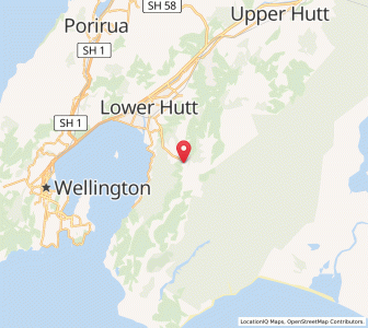 Map of Wainuiomata, Wellington