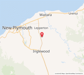 Map of Waiongona, Taranaki