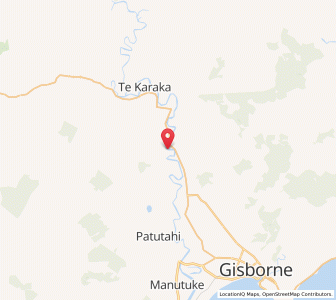 Map of Waipaoa, Gisborne