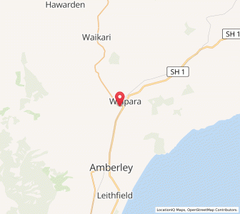 Map of Waipara, Canterbury