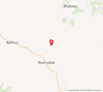 Map of Waipounamu, Southland