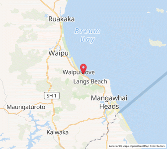 Map of Waipu Cove, Northland