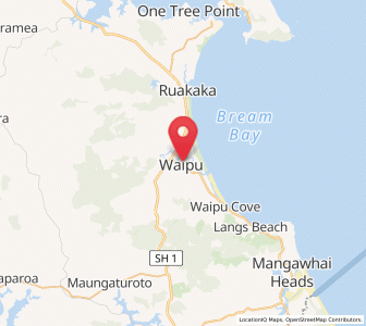 Map of Waipu, Northland