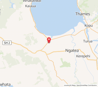 Map of Waitakaruru, Waikato