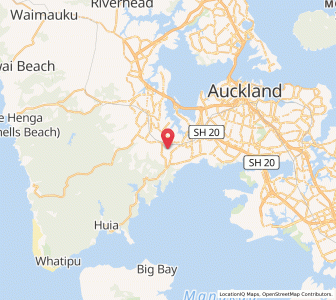 Map of Waitakere, Auckland