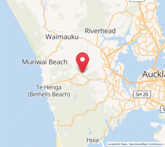 Map of Waitakere, Auckland